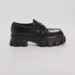 Prada Men's Monolith Lug-Sole Brushed Leather Loafers